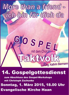 Gospelgottesdienst mit Christoph Zschunke